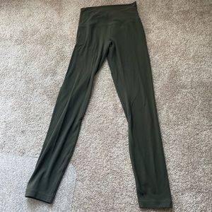 Army green Lululemon align leggings